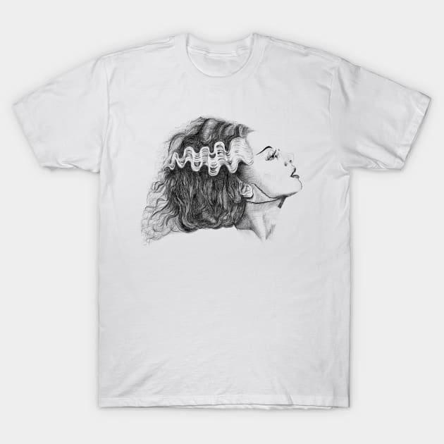 Bride of Frankenstein T-Shirt by danielctuck